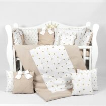 Lenjerie de patut 8 piese PernaMea Perne Maro