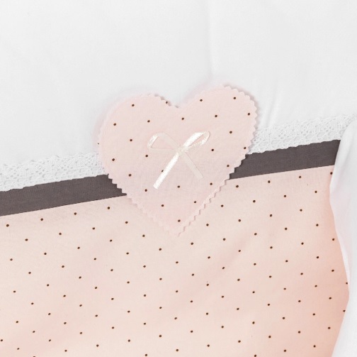 Lenjerie de pătuț 8 piese PernaMea Renaissance Buline Roz