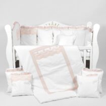 Lenjerie de patut 8 piese PernaMea Royal Roz