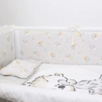 Lenjerie de pătuț 8 piese PernaMea Teddy Love Grey