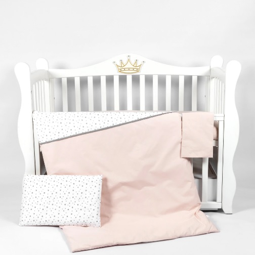 Комплект в кроватку PernaMea Stele Roz (3 piese), 120×60 cm (PM.100468/6)