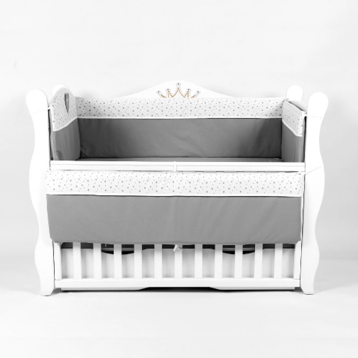 Бортики в кроватку (120×60 см) PernaMea Confort Stele gri (PM.100155)