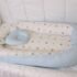 Babynest pentru bebeluș PernaMea Buline Albastre