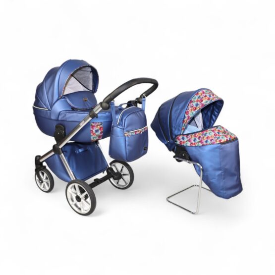 Carucior 2 in 1 Sojan Azurro (2010509) Albastru+Flori
