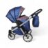 Carucior 2 in 1 Sojan Azurro (2010509) Albastru+Flori