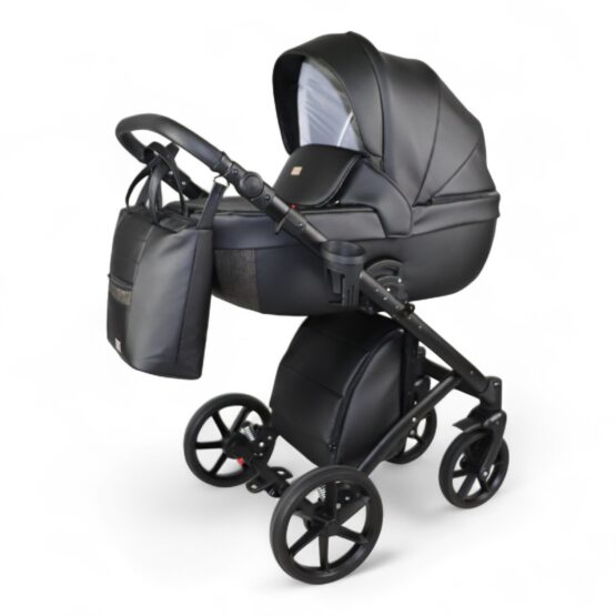 Carucior 2in1 Sojan Accord Piele (2010604) Negru+ Gri Inchis