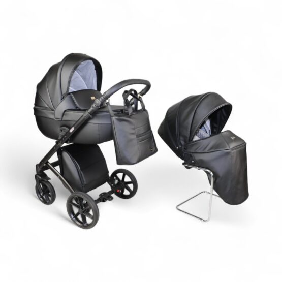 Carucior 2in1 Sojan Accord Piele (2010604) Negru+ Gri Inchis