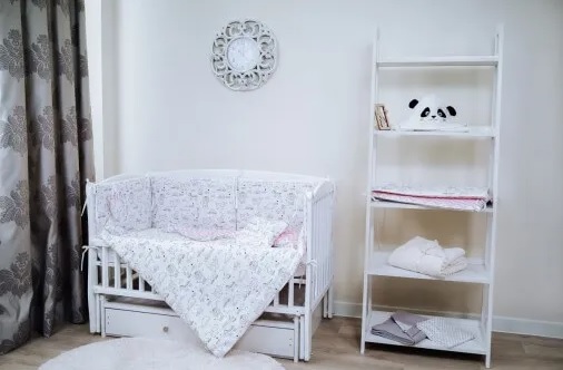 Lenjerie de patut 5 piese PernaMea Junior Roz