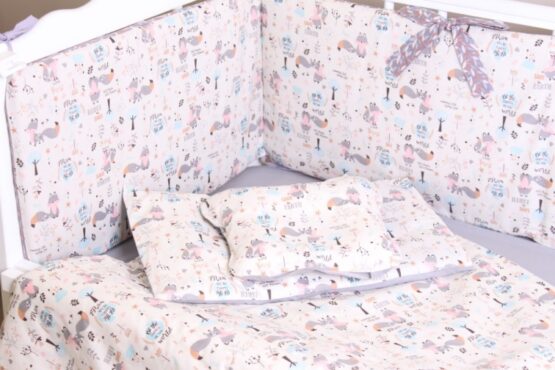 Lenjerie de pătuț 8 piese PernaMea Baby Freya