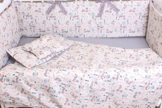 Lenjerie de pătuț 8 piese PernaMea Baby Freya