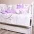 Lenjerie de pătuț 8 piese PernaMea Cosiță Elefant Lila