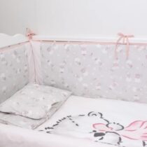 Lenjerie de pătuț 8 piese PernaMea Teddy Love Pink
