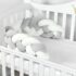 Apărătoare pătuț PernaMea Cosiță Gri (1 piesă), 120x20 cm