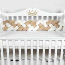 Apărătoare pătuț PernaMea Cosiță Maro (1 piesă), 120x20 cm