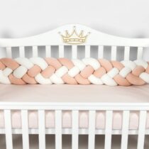 Apărătoare pătuț PernaMea Cosiță Pudra (1 piesă), 120x20 cm