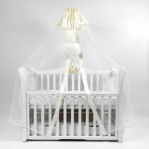 Baldachin PernaMea Premium Pompom cu manjeta Ivory