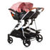 Carucior pentru gemeni Chipolino Duo Smart KBDS02405FL Flamingo (AA2012283)