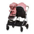 Carucior pentru gemeni Chipolino Duo Smart KBDS02405FL Flamingo (AA2012283)