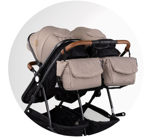 Chipolino Carucior pentru gemeni Duo Smart KBDS02503TR Tiramisu (AA2026550)