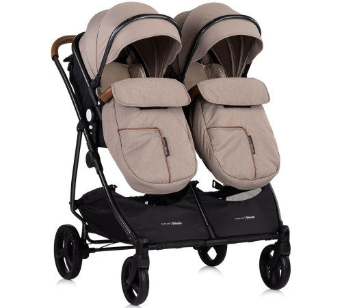 Chipolino Коляска для двойни Duo Smart KBDS02503TR Tiramisu (AA2026550)