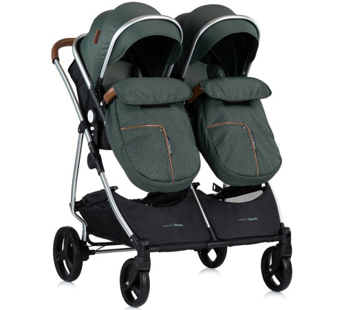Chipolino Коляска для двойни Duo Smart KBDS02504BA Basil (AA2026551)