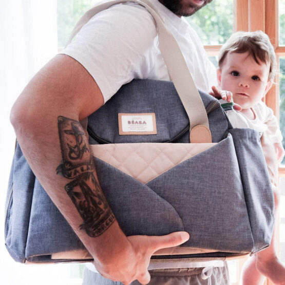 Geanta de infasat Beaba Sydney II Heather Blue B940252