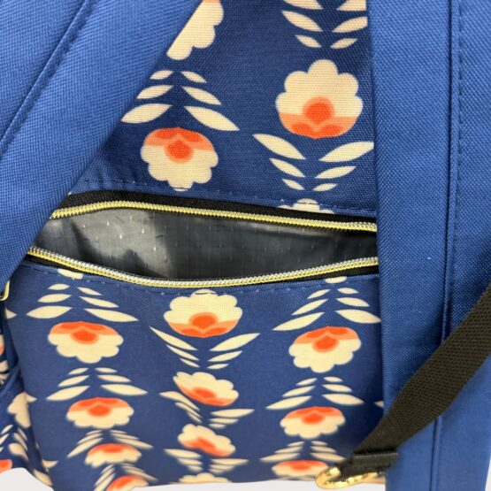 Ghiozdan albastru flori M&Y Collection