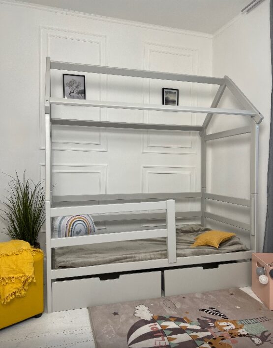 Кровать Goydalka TERRY с ящиком (1B810-5) Серая 160х80см