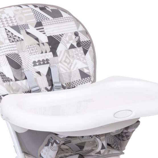 Scaun de masa Graco Snack N Stow Patchwork Grey G3T999PWGEU