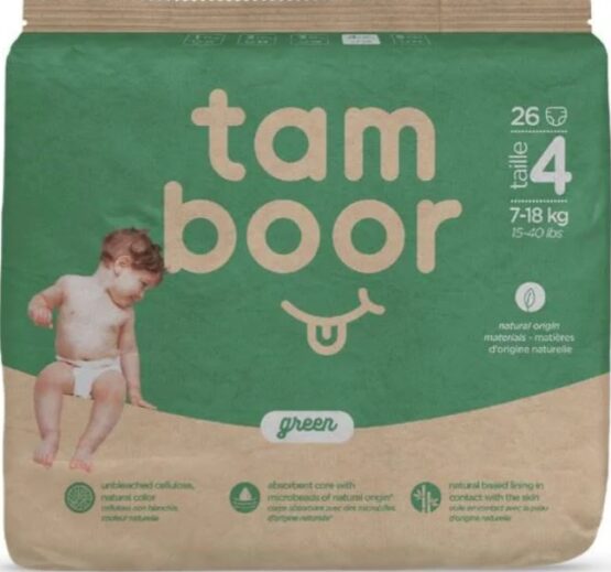 Подгузники ЭКО Tamboor Green Maxi, размер 4 (7–18 кг), 26 шт.