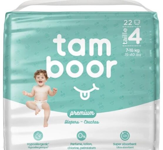 Scutece Tamboor Premium Maxi marimea 4 (7-18 kg), 22 buc.
