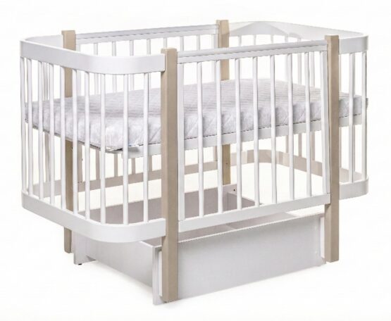 Pătuţ Eucalyptus Karol Plus Longitudinal (DS-905) Alb+Cappuccino