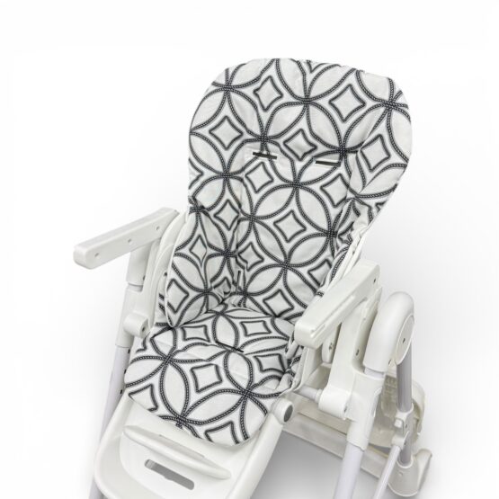 Универсальный чехол из ткани Duck на стульчик, Holala Kids, Classic, Abstractie Alb/Gri