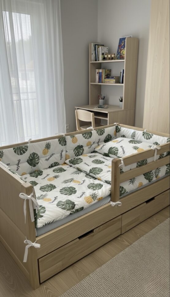 Borduri de protectie BabyTime pentru pat 160*80cm, tropic