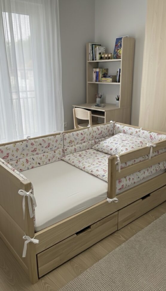 Бортики для кровати BabyTime 160×80 см, птички