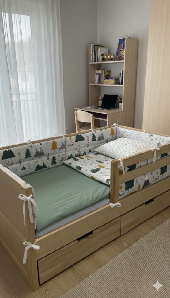 Бортики для кровати BabyTime 160×80 см, лес