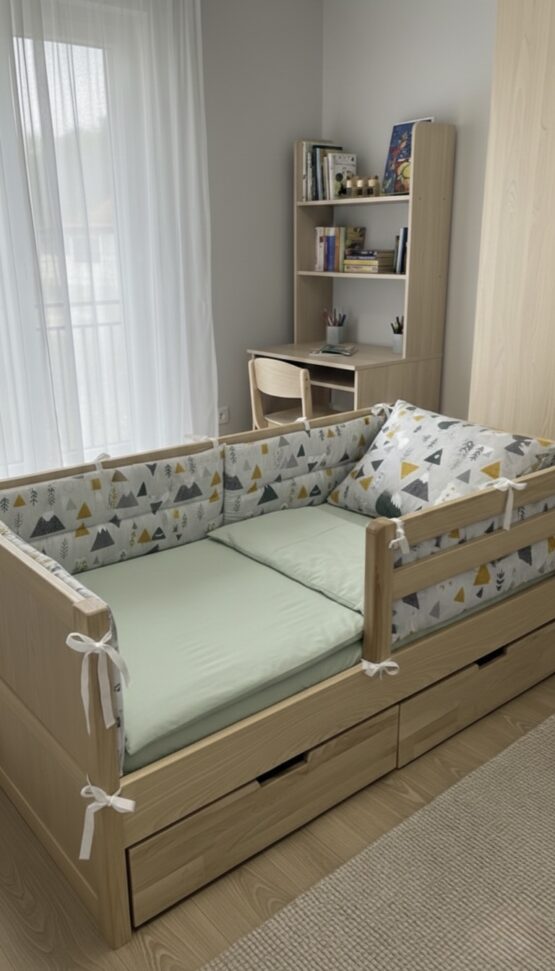 Бортики для кровати BabyTime 160×80 см, горы