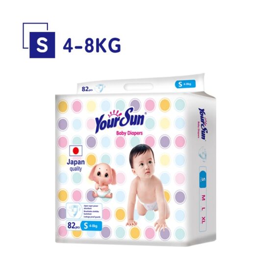 Подгузники-трусики YOURSUN размер S 4-8 кг 82 шт.
