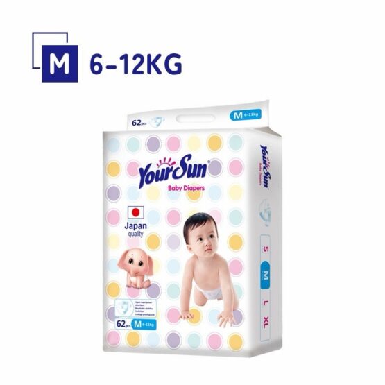 Подгузники YOURSUN размер М 6-12 кг, 62 шт.